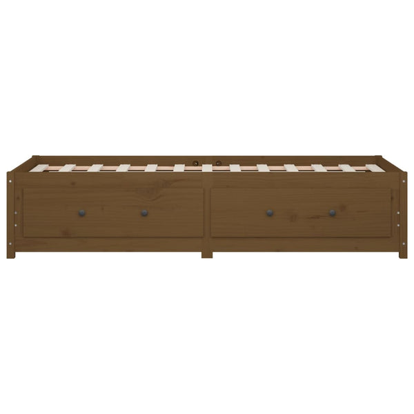 Honigbraunes Schlafsofa Legarde 90x190cm (Einzelbett Kiefer)