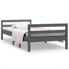 Graues Bettgestell Bitboaca 75x190cm (Kiefer)