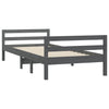 Graues Bettgestell Bitboaca 75x190cm (Kiefer)