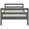 Graues Bettgestell Bitboaca 75x190cm (Kiefer)