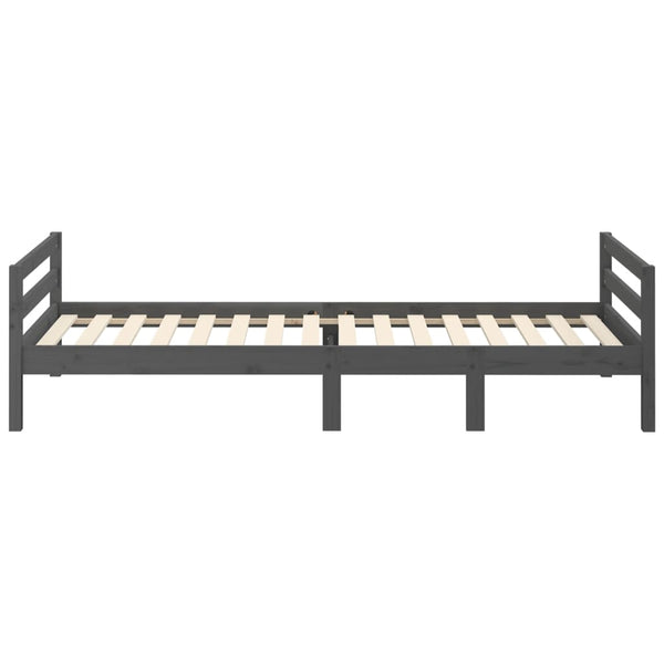 Graues Bettgestell Bitboaca 75x190cm (Kiefer)