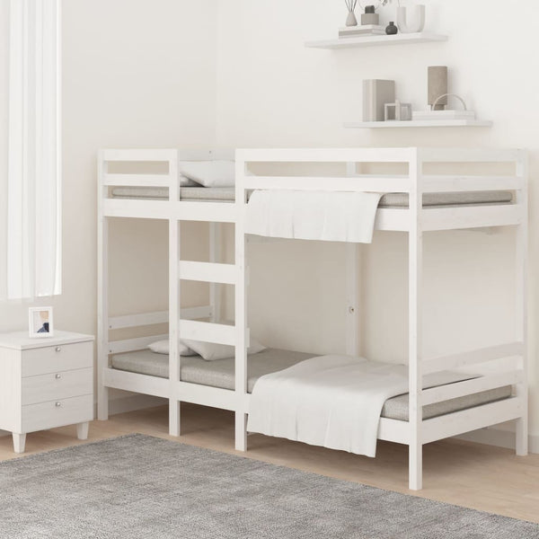 Weißes Etagenbett Niana 90x190cm (Kiefer)