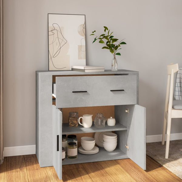 Betoninharmaa senkki Stefanesc 80x33x70cm (puinen)