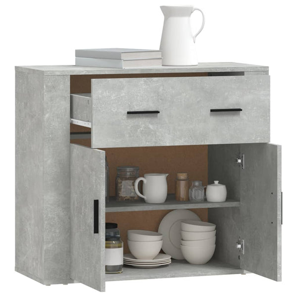 Betoninharmaa senkki Stefanesc 80x33x70cm (puinen)