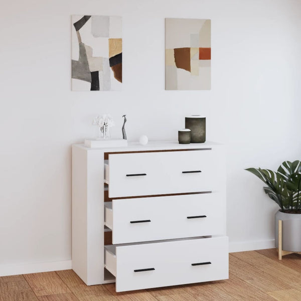 Valkoinen senkki Steliana 80x33x70cm (puinen)