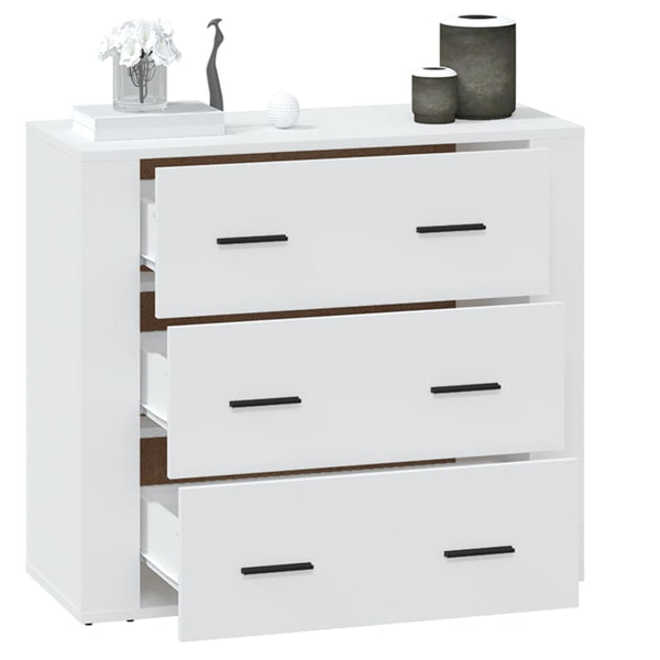 Valkoinen senkki Steliana 80x33x70cm (puinen)