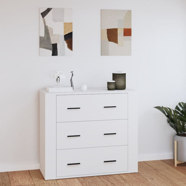 Valkoinen senkki Steliana 80x33x70cm (puinen)