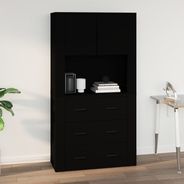 Musta seinäkaappi Volea 80x33x80cm (puinen)