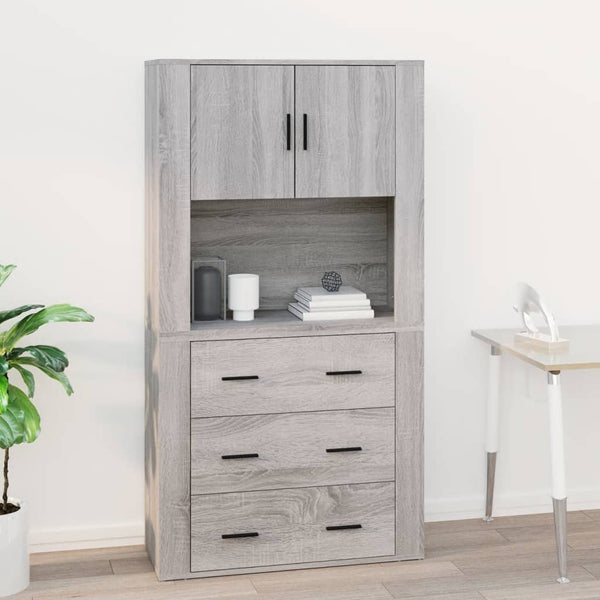Harmaa seinäkaappi Volea 80x33x80cm (puinen)