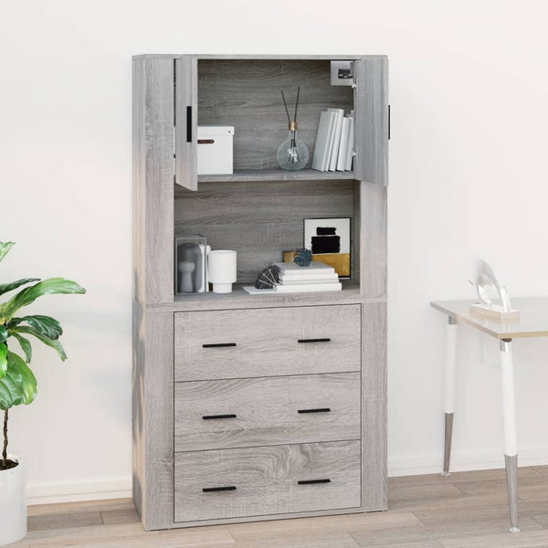 Harmaa seinäkaappi Volea 80x33x80cm (puinen)