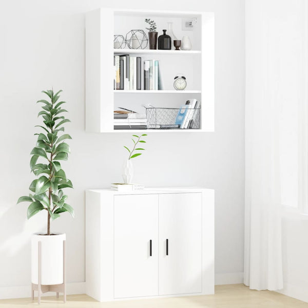 Valkoinen seinäkaappi Fat 80x33x80cm (puinen)