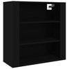 Schwarzer Wandschrank Fat 80x33x80cm (Holz)