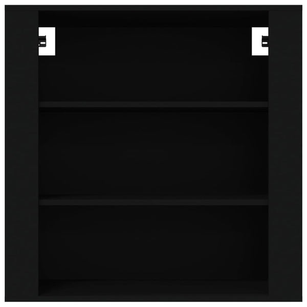 Schwarzer Wandschrank Fat 80x33x80cm (Holz)