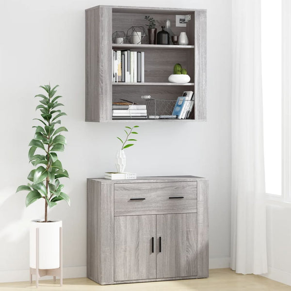 Grauer Wandschrank Fat 80x33x80cm (Holz)