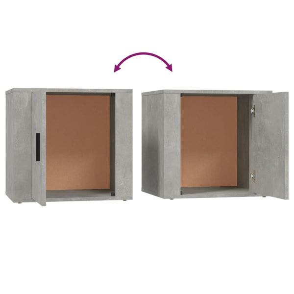 Nachttische Busoi 50x39x47 cm betongrau (2 St.)