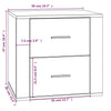 Nachttisch Helina 50x39x47cm grau (Sonoma)