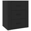 Schwarzer Nachttisch Corrina 50x36x60cm (Holz)
