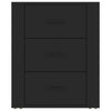 Schwarzer Nachttisch Corrina 50x36x60cm (Holz)