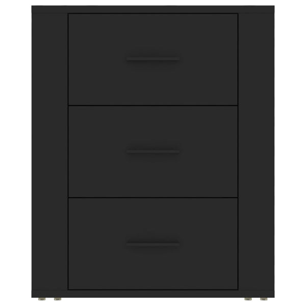 Schwarzer Nachttisch Corrina 50x36x60cm (Holz)