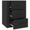 Schwarzer Nachttisch Corrina 50x36x60cm (Holz)