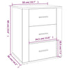 Schwarzer Nachttisch Corrina 50x36x60cm (Holz)