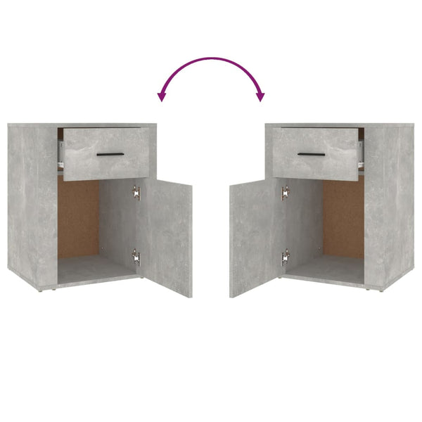 Nachttisch Sonoria 50x36x60cm, betongrau (Holz)