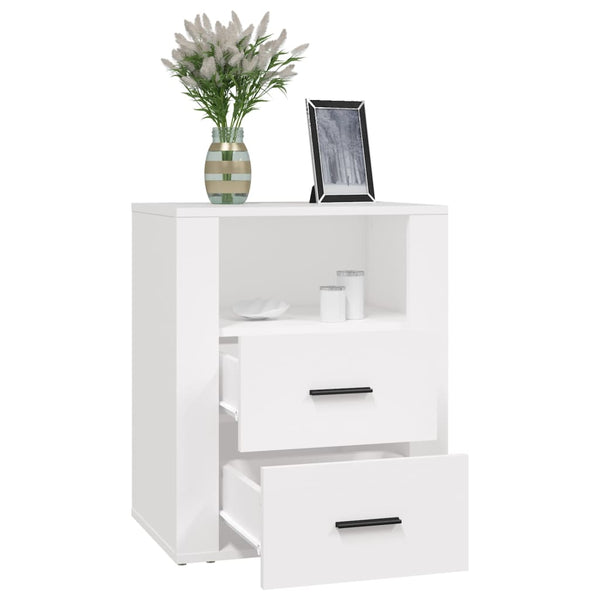 Weißer Nachttisch Adevarul 50x36x60cm (Holz)
