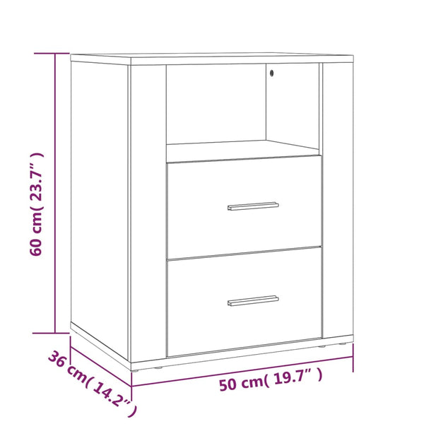 Weißer Nachttisch Adevarul 50x36x60cm (Holz)
