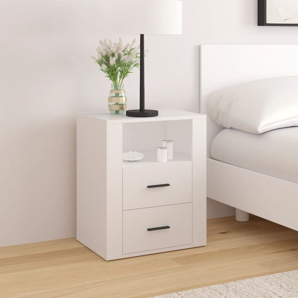 Weißer Nachttisch Adevarul 50x36x60cm (Holz)