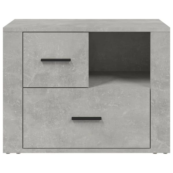 Betoninharmaa yöpöytä Dorii 60x36x45cm (puinen)