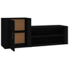 Schwarzer Schuhschrank Tara 130x35x54cm (Holz)