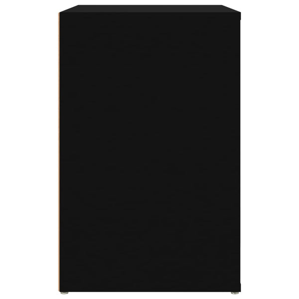 Schwarzer Schuhschrank Tara 130x35x54cm (Holz)