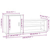Schwarzer Schuhschrank Tara 130x35x54cm (Holz)