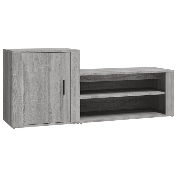 Grauer Schuhschrank Tara 130x35x54cm (Holz)
