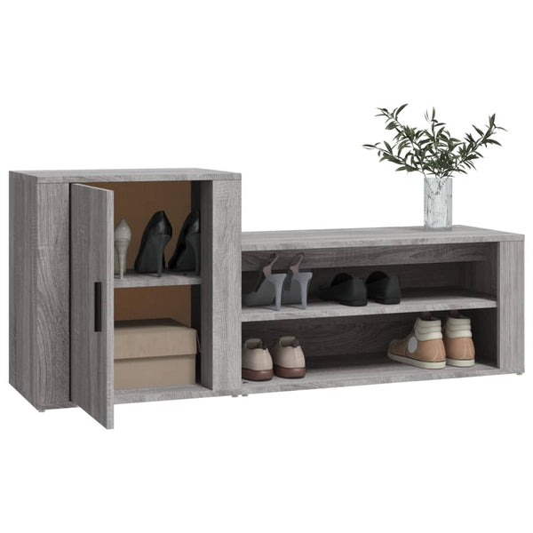 Grauer Schuhschrank Tara 130x35x54cm (Holz)