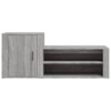 Grauer Schuhschrank Tara 130x35x54cm (Holz)