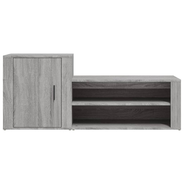 Grauer Schuhschrank Tara 130x35x54cm (Holz)