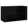 Schwarzer Schuhschrank Glicherie 80x35x45cm (Holz)