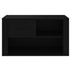 Schwarzer Schuhschrank Glicherie 80x35x45cm (Holz)