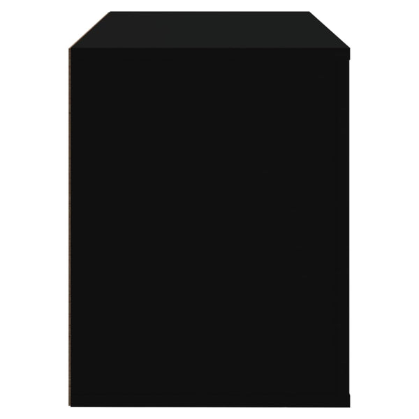Schwarzer Schuhschrank Glicherie 80x35x45cm (Holz)
