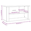 Schwarzer Schuhschrank Glicherie 80x35x45cm (Holz)