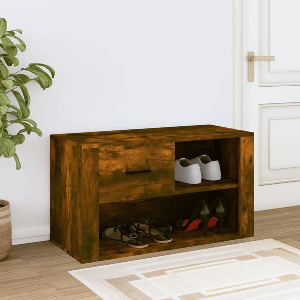 Schuhschrank Glicherie aus Rauchereiche 80x35x45cm (Holz)