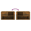 Schuhschrank Glicherie aus Rauchereiche 80x35x45cm (Holz)