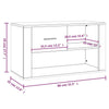 Schuhschrank Glicherie aus Rauchereiche 80x35x45cm (Holz)