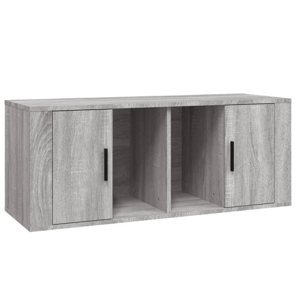 Graues TV-Möbel Wash 100x35x40cm (Holz)