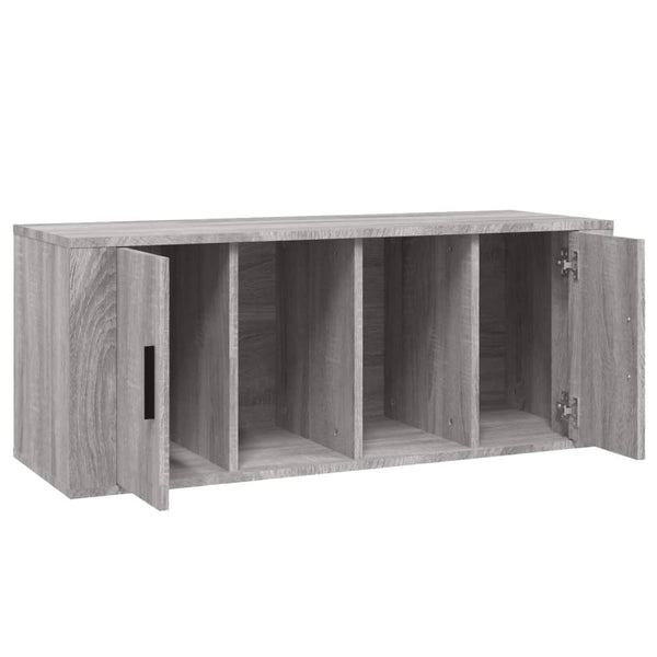 Graues TV-Möbel Wash 100x35x40cm (Holz)