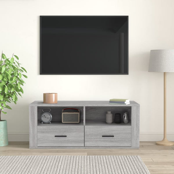 Graues TV-Möbel Cealic 100x35x40cm (Holz)