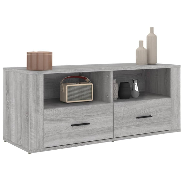 Graues TV-Möbel Cealic 100x35x40cm (Holz)