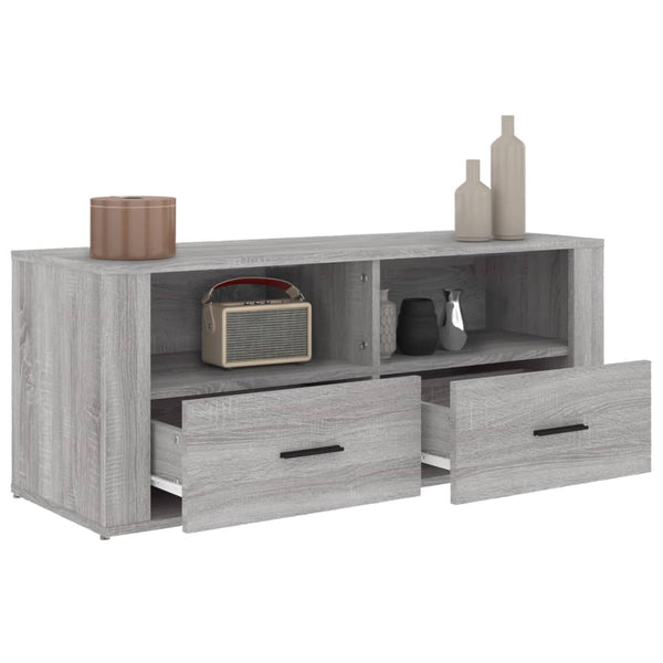 Graues TV-Möbel Cealic 100x35x40cm (Holz)
