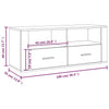 Graues TV-Möbel Cealic 100x35x40cm (Holz)